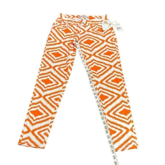 NWT Diamonds And Threads Juniors Orange And White Golden Poppy Pants, Size 5 - Picture 9 of 9